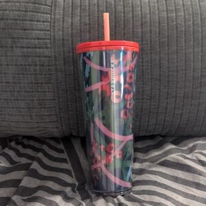 Starbucks Multicolor Tumbler with Red Lid